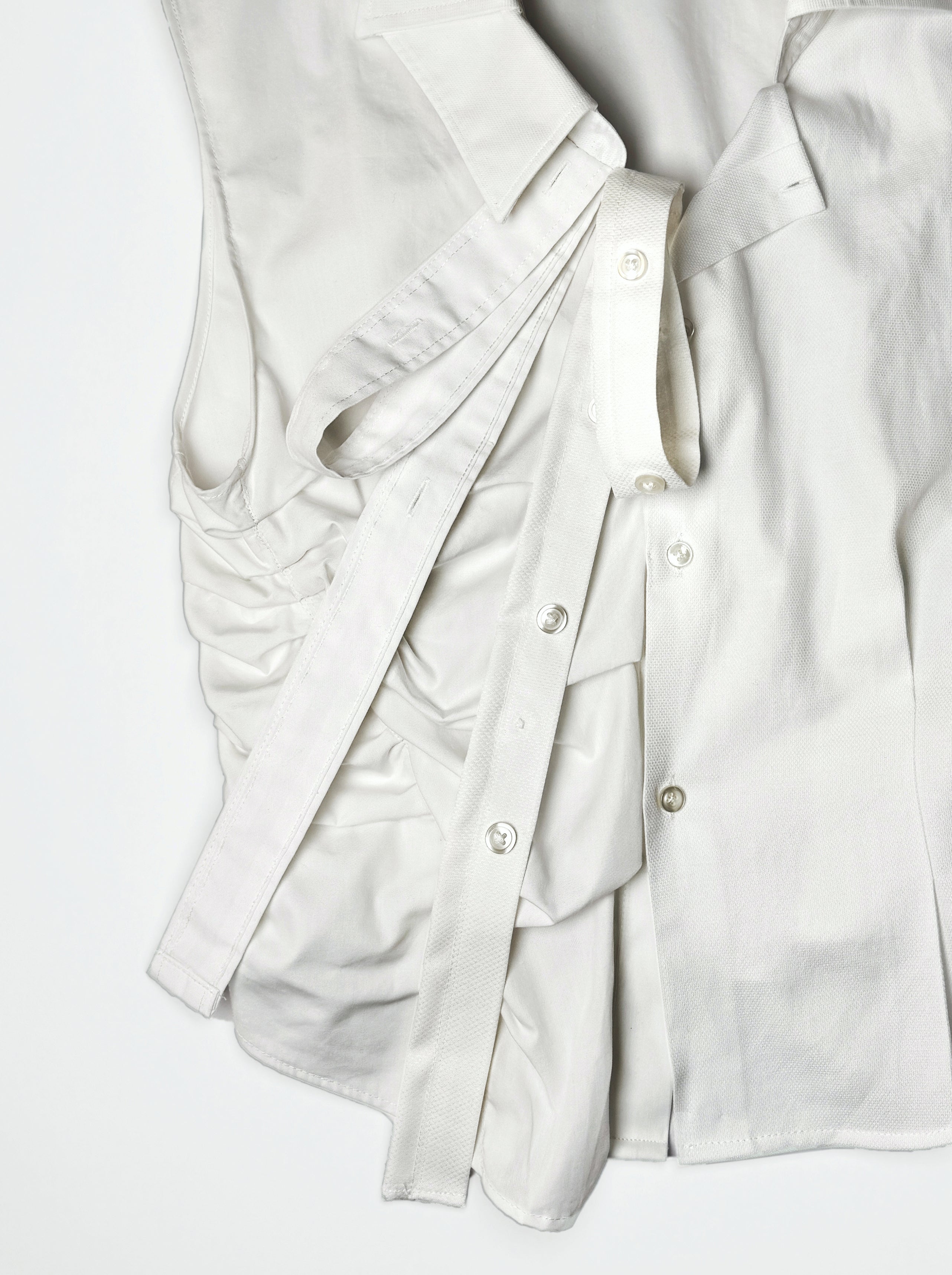 DRAPED SHIRT TOP