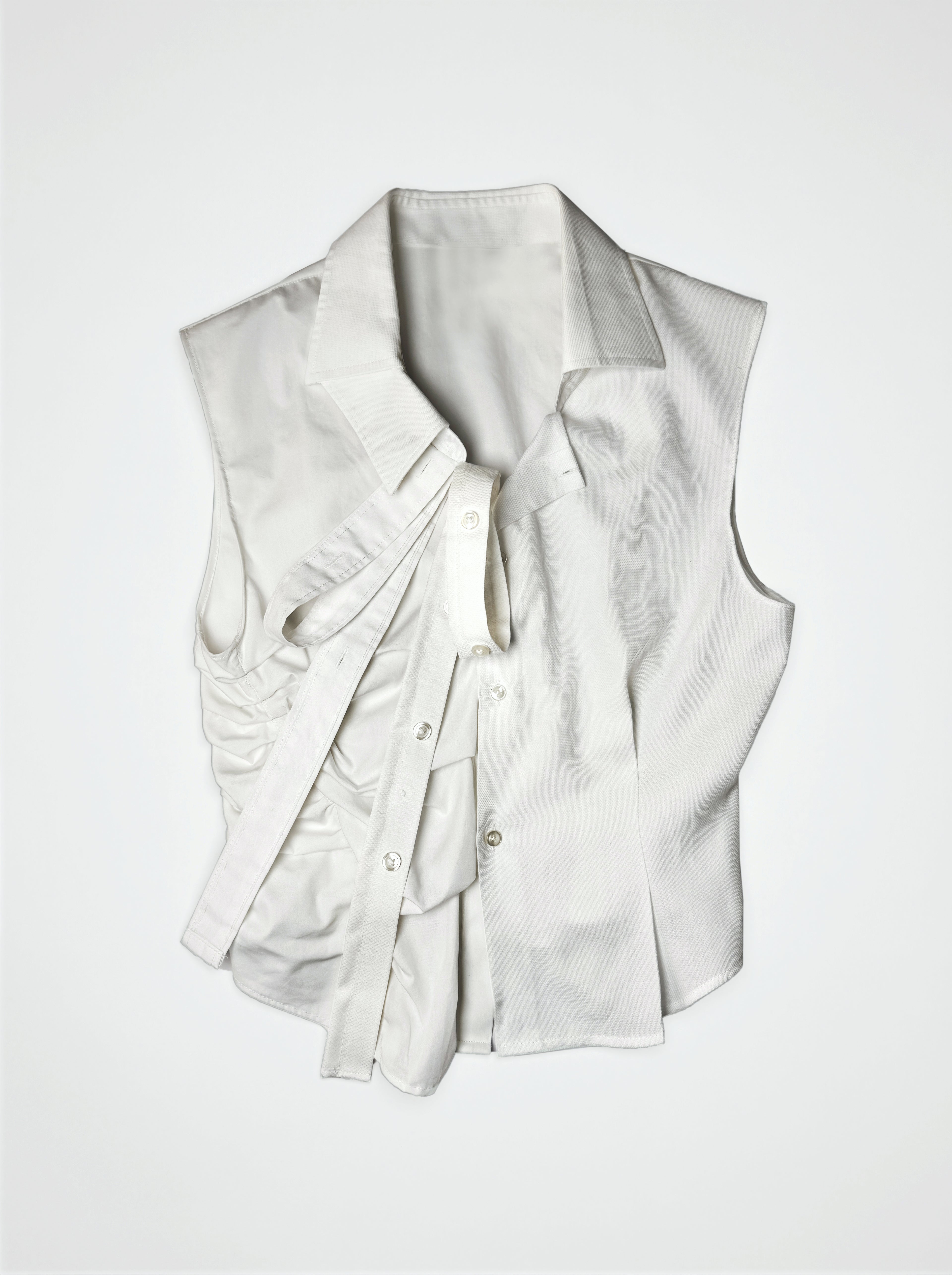 DRAPED SHIRT TOP